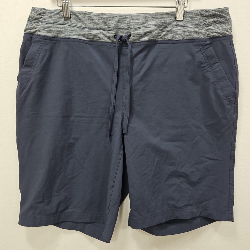 Duluth Trading Co Armachillo Cooling Shorts Womens 16 Blue 10" Nylon Stretch